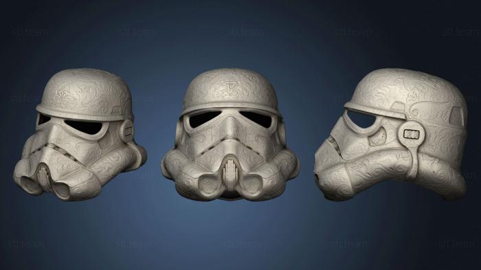 Carved Trooper Helmet