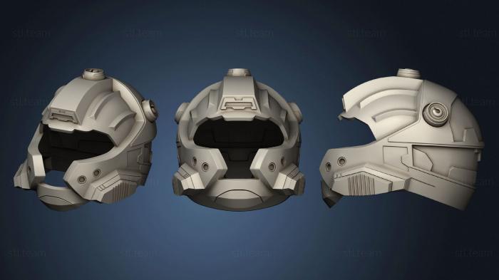 3D model Main piece halo qbc helmet able by (STL)