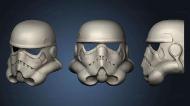 3D model Trooper HD FULLHELMET Front Half (STL)