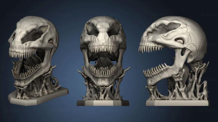 3D model Venom skull with base (STL)