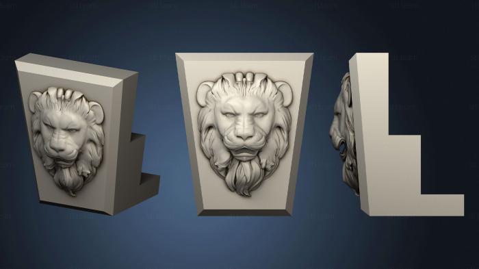 3D модель Замковый камень с мордой льва (STL)