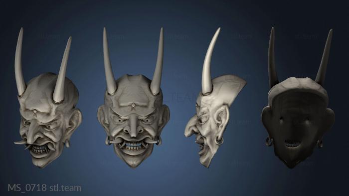 3D model Oni mask forest (STL)