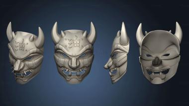 3D model Samurai mask big horn (STL)