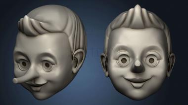 3D model Pinocchios head (STL)