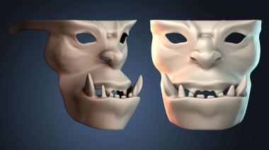 3D модель Племенная маска орк (STL)