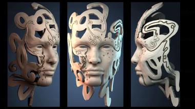 3D модель Сложный дизайн маски (STL)