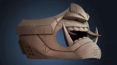 3D model Oni Cyber Punk Mask Set (STL)