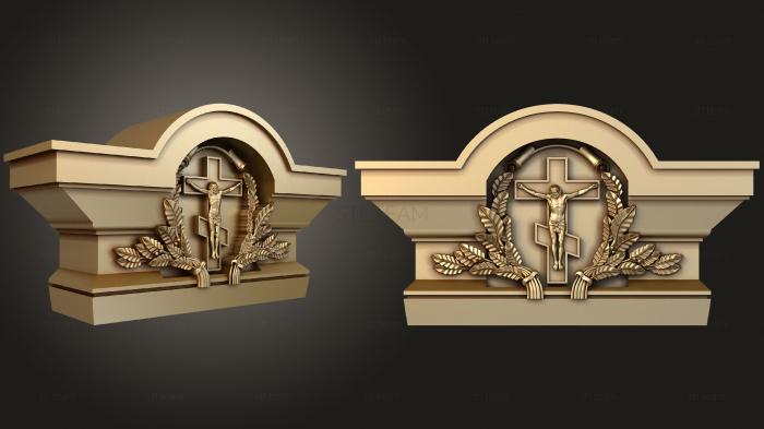 3D model Top element on a monument with a crucifix (STL)