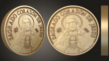 3D модель Монетка с изображением Иисуса Христа (STL)