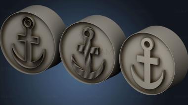 3D model Three anchors in a circle (STL)