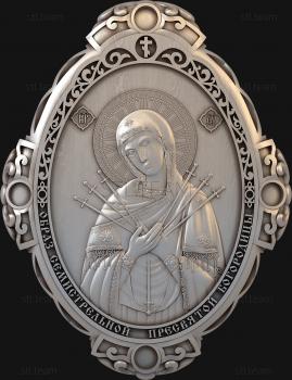 3D model Seven-shot Icon of the Mother of God (STL)