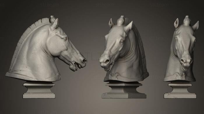 3D model Equestrian Head Statue (STL)