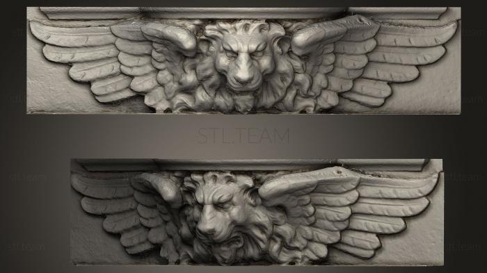 3D model Winged Lion Architectural Detail (STL)