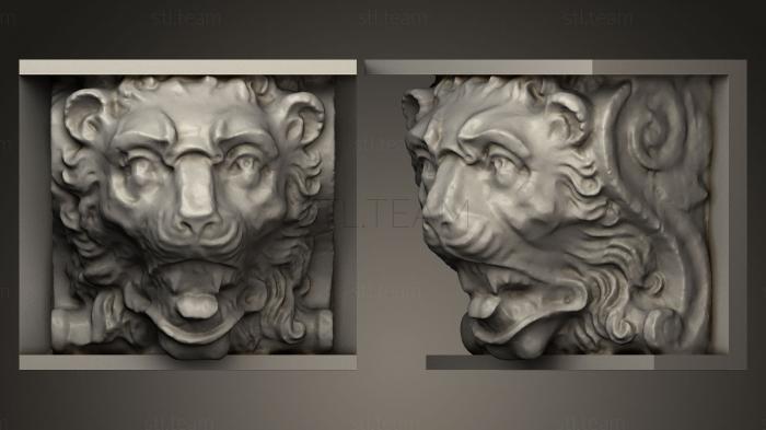 3D model wooden head from above a fireplace 3 (STL)