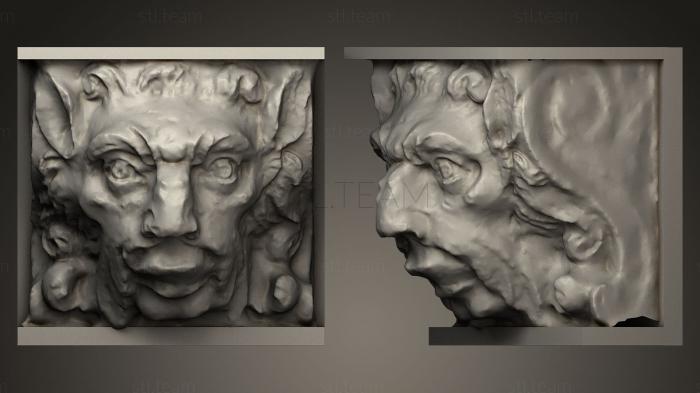 3D модель Деревянная голова над камином (STL)