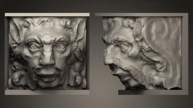 3D model wooden head from above a fireplace (STL)