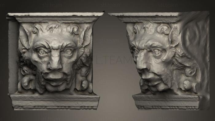 3D model Wooden head from above a fireplace11 (STL)
