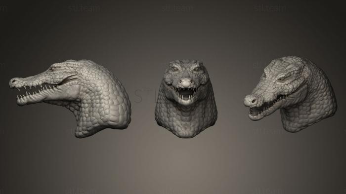 Маски и морды животных Crocodile Humanoid Head