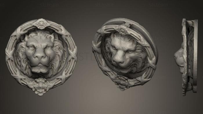 3D модель Украшение двери льва (STL)