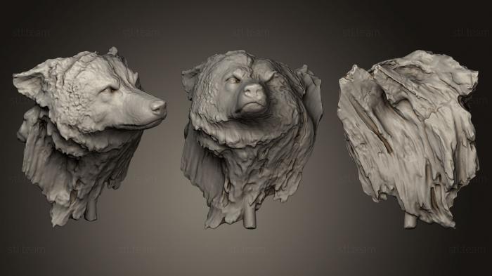 3D модель Голова волка (STL)
