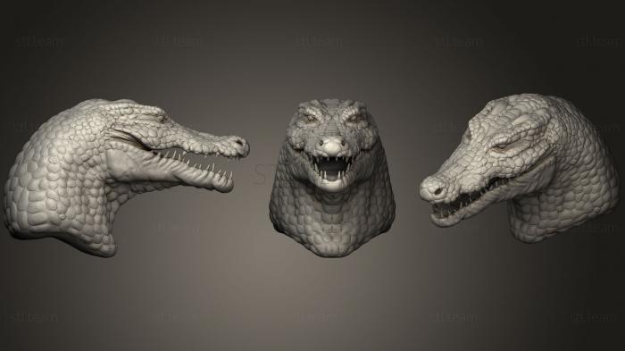 Маски и морды животных Crocodile Humanoid Head