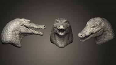 3D model Crocodile Humanoid Head (STL)