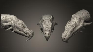 3D модель Скульптура Головы Дракона 01 (STL)
