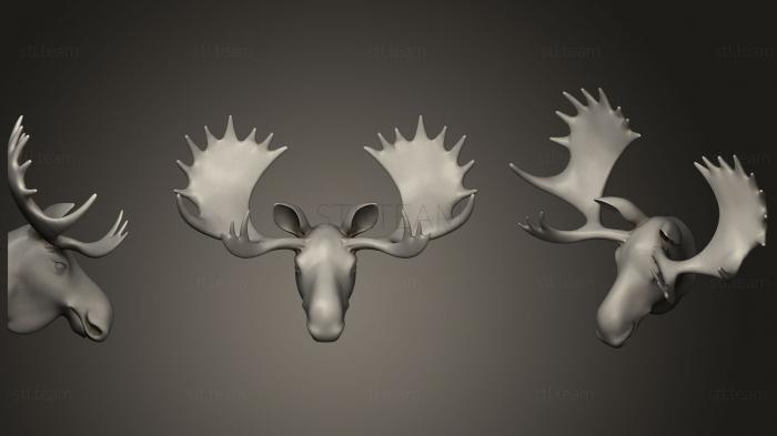 3D model Moose Head (STL)