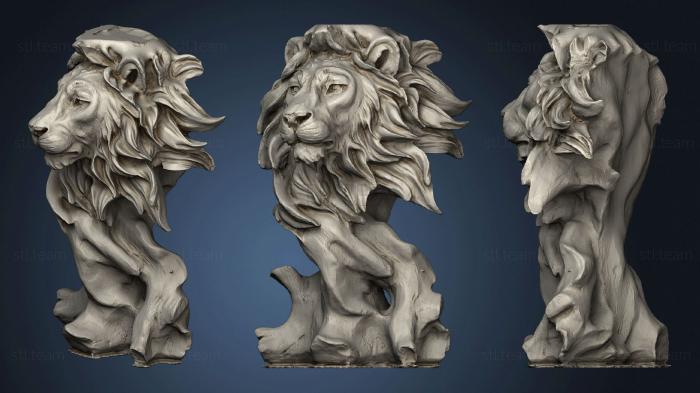 3D модель Голова льва африканская (STL)
