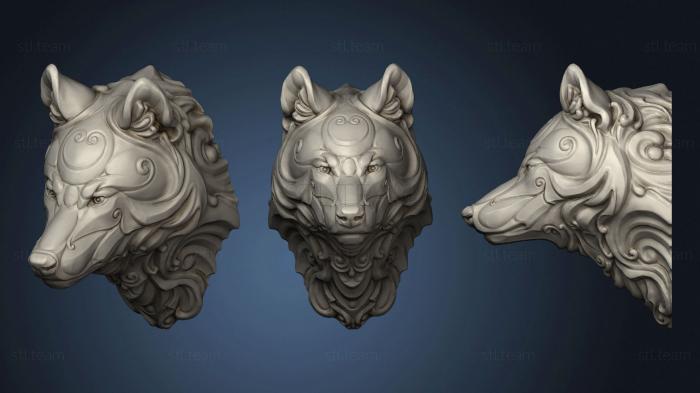 3D model Tete wolf ornemental (STL)