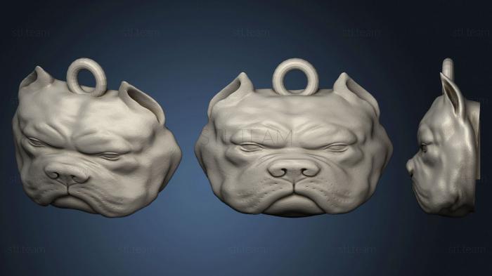 3D model Bulldog Head Keychain (STL)