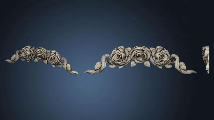 Накладки симметричные Версия декора с тремя розами