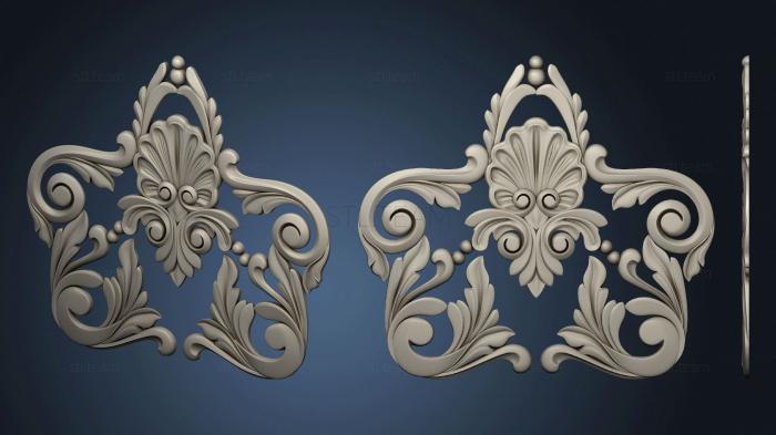 Накладки симметричные Декор с элементами овальной ракушки