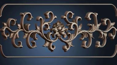 3D модель Длинный узор с цветами (STL)