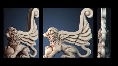 3D модель Узор декор лев (STL)