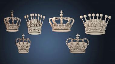 3D модель Коллекция королевских корон (STL)