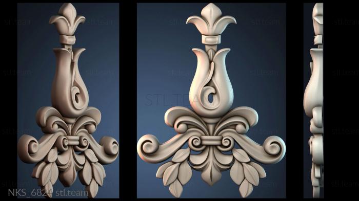 Накладки симметричные Узорный декор