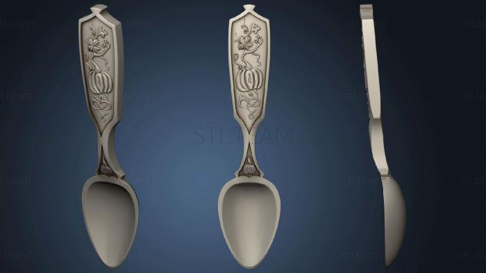 Spoon with carved handle