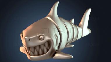 3D model Articulated Flexi Smiling Shark (STL)