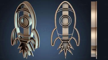 3D модель Формочки для печенья «Астронавт» Ракета (STL)