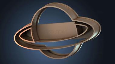 3D model Astronaut Cookie Cutters Saturn (STL)