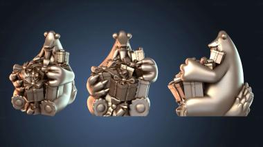 3D model Beartic and Presents Empoleon Snowman Christmas (STL)