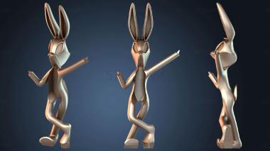 3D model Bugs Bunny Standing Grey S (STL)