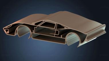 3D модель Силуэт автомобиля Ford GT (STL)