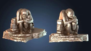 3D model Chimps Sand Sculpture (STL)