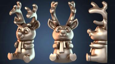 3D model Cute Reindeer Phone Stand (STL)