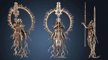 3D model Cyborg Celestial Oracle The Triarch Character (STL)