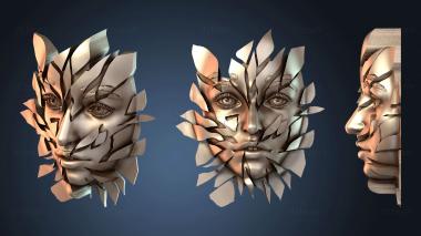 3D model Decorative Panel Broken Face (STL)