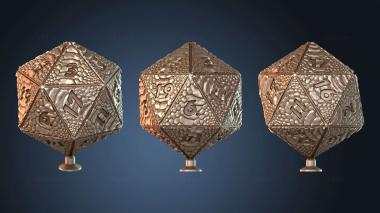 3D model Dice F (Fiery) (STL)