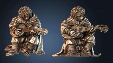 3D model Drunken Dwarf Halfling Bard (STL)